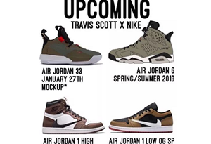 Travis scott x Nike2019年联名所有鞋款发售计划 Travis scott x Nike2019年联名一共会发售哪些鞋款